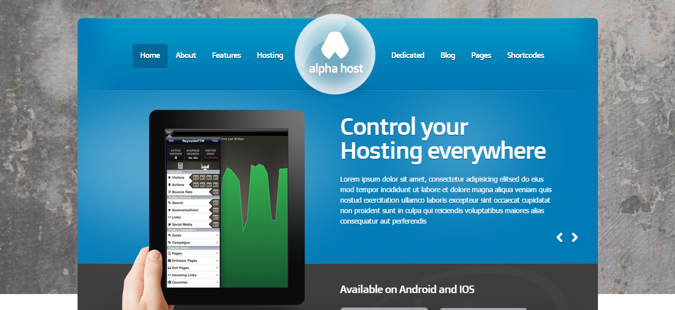 Alpha Free And Premium Hosting WordPress Theme