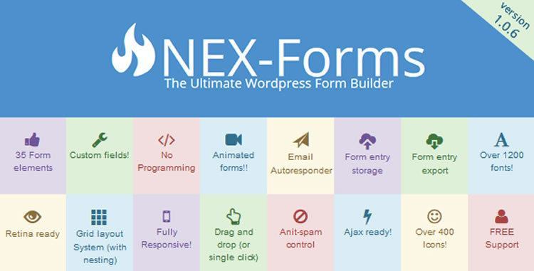 NEX-Forms WordPress Contact Form Plugins