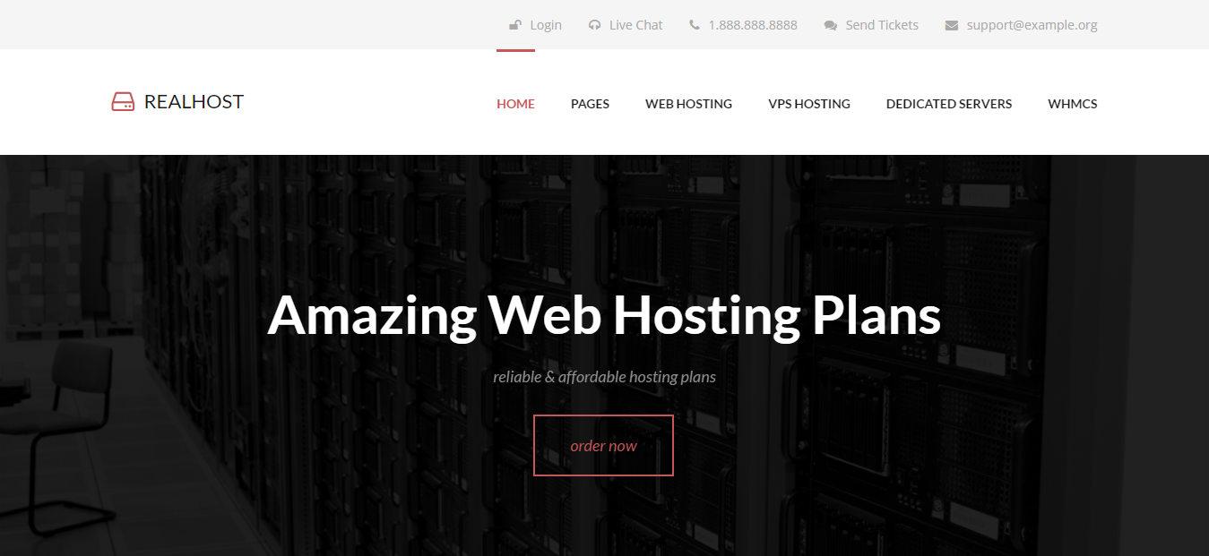 RealHost Free And Premium Hosting WordPress Theme